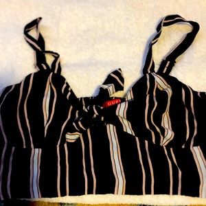 Guess tie front bustier style crop